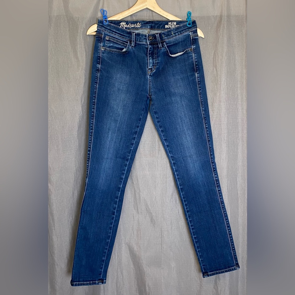 Madewell Slim Boyjean Medium Wash Mid-Rise Jeans, Size 25